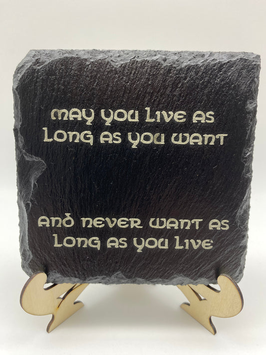 Slate Coaster - Irish Proverbs